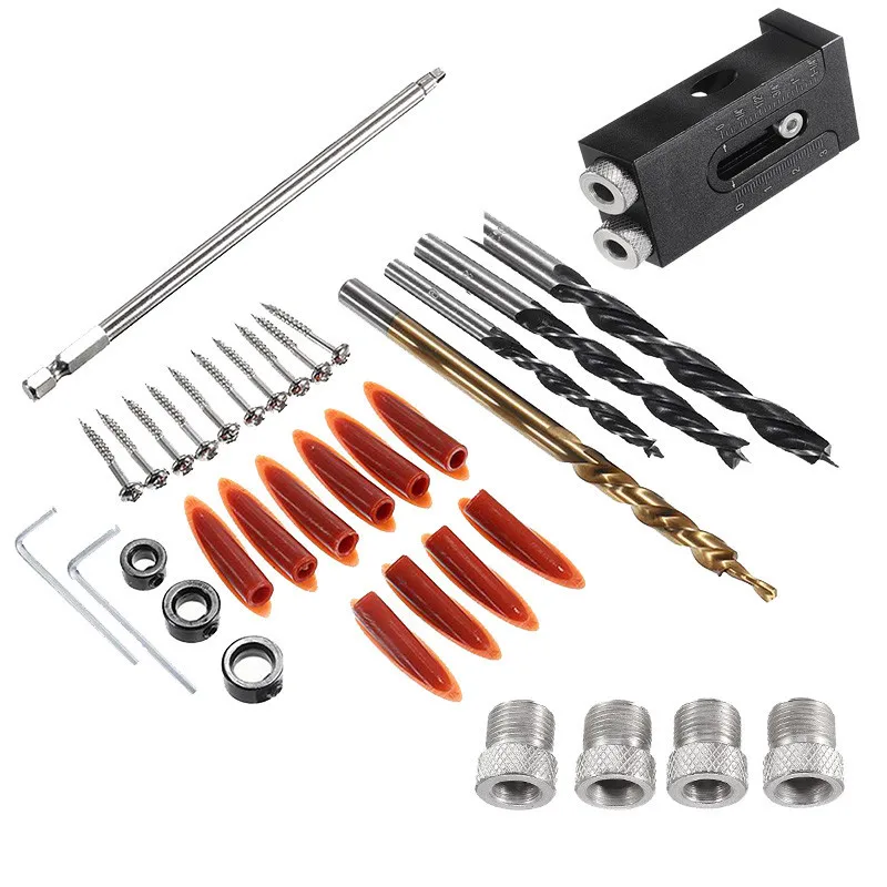 6/8/9.5mm Woodworking Hole Locator Drill Bits Pocket Hole Jig Kit Degree Angle Drill Guide Set Hole Puncher DIY Carpentry Tools
6/8/9.5mm Woodworking Hole Locator Drill Bits Pocket Hole Jig Kit Degree Angle Drill Guide Set Hole Puncher DIY Carpentry Tools