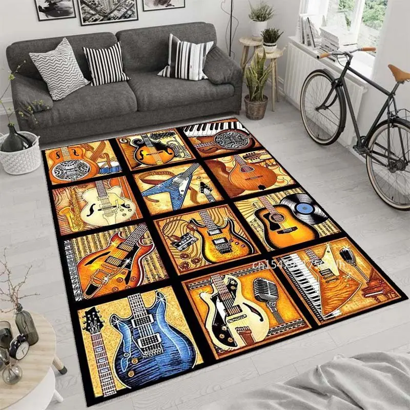 Musical Instruments Rugs Guitar Violin Music Rug Gift for Fan Popular Modern Rugs for Living Room Salon Decor Home Decor
Musical Instruments Rugs Guitar Violin Music Rug Gift for Fan Popular Modern Rugs for Living Room Salon Decor Home Decor