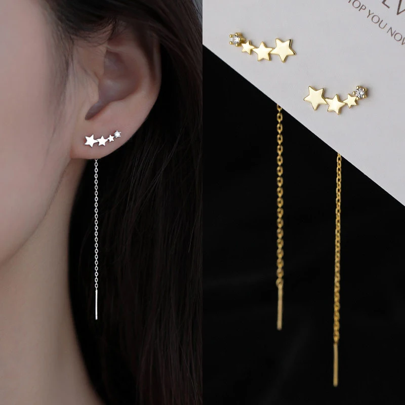 LATS Trend Long Wire Tassel Thread Chain Climb Star Heart Beads Pendants Drop Earrings women's Straight Hanging Earings Jewelry
LATS Trend Long Wire Tassel Thread Chain Climb Star Heart Beads Pendants Drop Earrings women's Straight Hanging Earings Jewelry