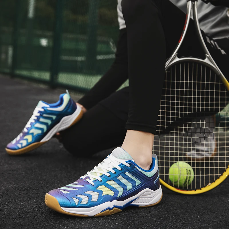 

Мужская и Женская Профессиональная теннисная спортивная обувь для тренажерного зала, бадминтона, тренировочная спортивная обувь, мужская обувь для волейбола, размер 36-46