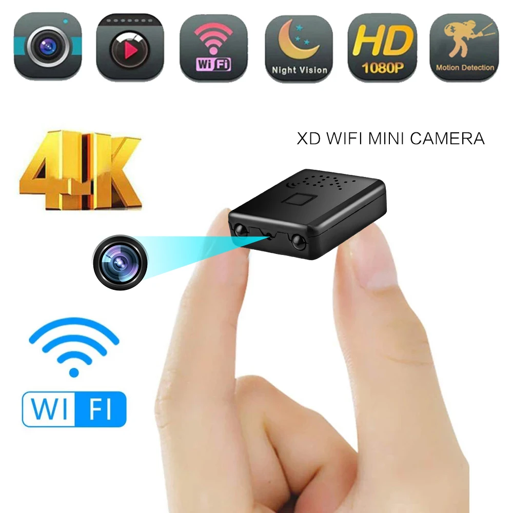 4K Full HD 1080P Mini ip Cam XD WiFi Night Vision Camera IR-CUT Motion Detection Security Camcorder HD Video Recorder
4K Full HD 1080P Mini ip Cam XD WiFi Night Vision Camera IR-CUT Motion Detection Security Camcorder HD Video Recorder