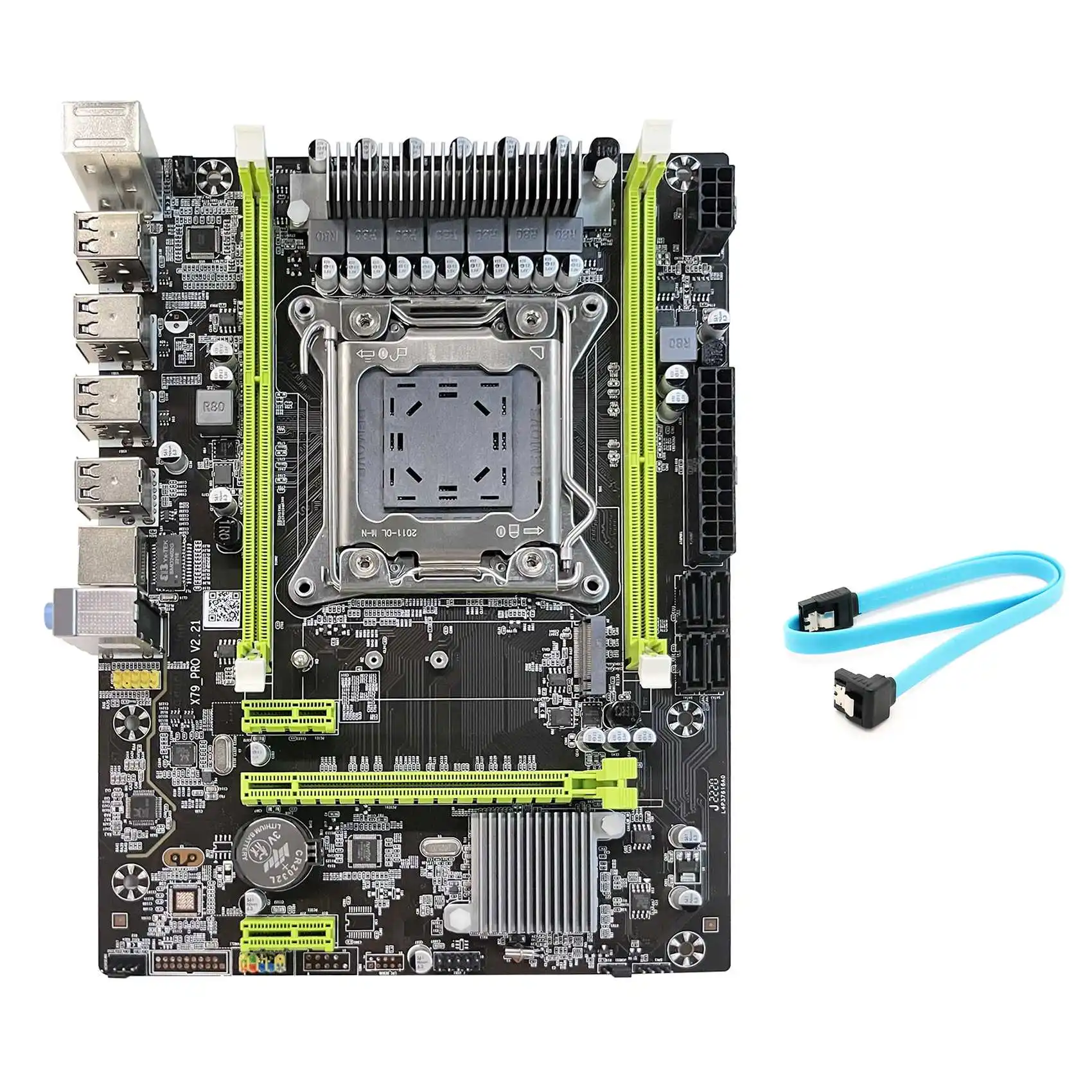 

X79 Motherboard Upgrade X79 Pro+SATA Cable M.2 NVME LGA2011 DDR3 Support E5-2650 2660 2670 2680 CPU for LOL CF PUBG