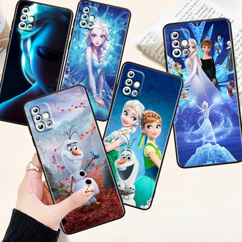 

Disney Frozen Queen Phone Case For Samsung A73 A72 A71 A54 A53 A52 A51 A42 A33 A32 A24 A23 A22 A21S A13 A04 A03 5G Black
