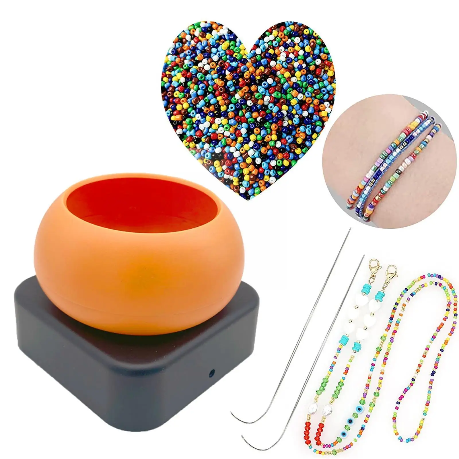 Two Bowl Electric Beading With Big Eye Beading Needles, Adjustable Speed Bead Loader For Jewelry Making, Waist Beads A0a5
Two Bowl Electric Beading With Big Eye Beading Needles, Adjustable Speed Bead Loader For Jewelry Making, Waist Beads A0a5