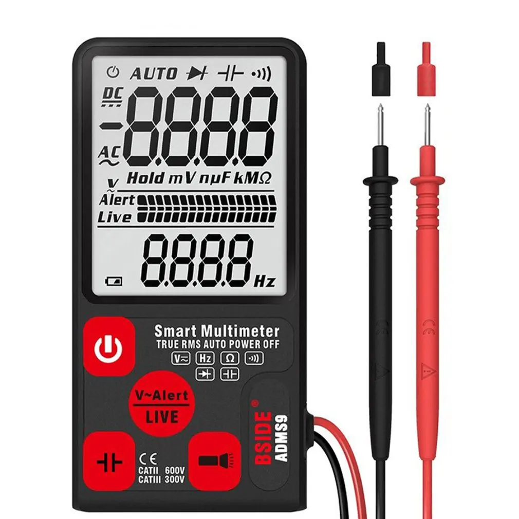 BSIDE ADMS9CL Large Screen Multimeter Intelligent Automatic Multimeter Portable Ultra-thin Digital Multimeter
BSIDE ADMS9CL Large Screen Multimeter Intelligent Automatic Multimeter Portable Ultra-thin Digital Multimeter