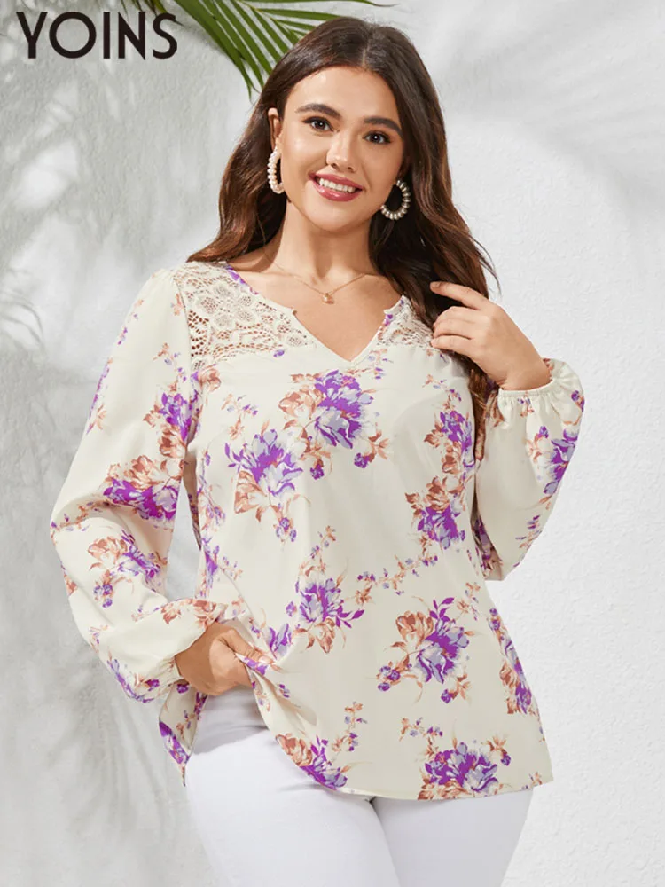 YOINS Bohemian Floral Printed Blouses Women Elegant Party Shirts Plus Size 2023 Autumn Long Sleeve V Neck Lace Tunic Tops Femme
YOINS Bohemian Floral Printed Blouses Women Elegant Party Shirts Plus Size 2023 Autumn Long Sleeve V Neck Lace Tunic Tops Femme