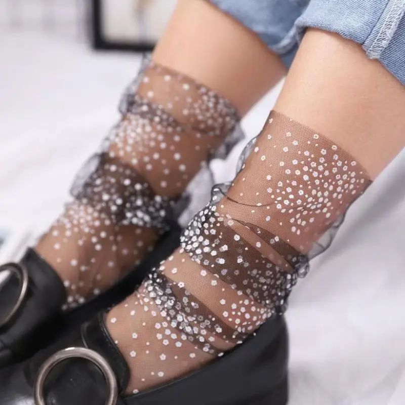 Fashion Cherry Blossom Socks Women Transparent Mesh Long Socks Thin Lace Socks Dress Tulle Socks Ankle Streetwear Calcetines
Fashion Cherry Blossom Socks Women Transparent Mesh Long Socks Thin Lace Socks Dress Tulle Socks Ankle Streetwear Calcetines