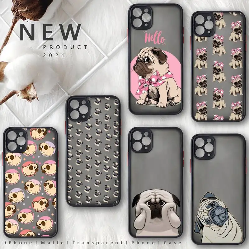 Pug Dog cute cartoon Phone Case matte transparent For iphone 7 8 11 12 13 plus mini x xs xr pro max cover
Pug Dog cute cartoon Phone Case matte transparent For iphone 7 8 11 12 13 plus mini x xs xr pro max cover
