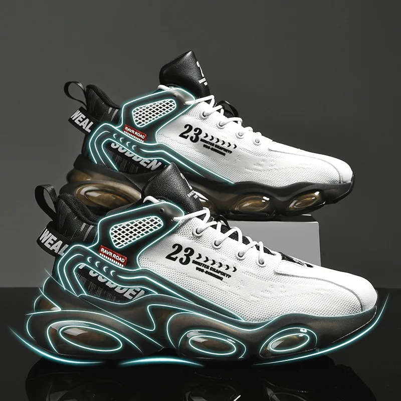 Spring Men Thick Bottom Running Shoes Anti-Slip Gym Training Sneakers Flexible Outdoor Jogging Footwear Cushioning Sports shoes
Spring Men Thick Bottom Running Shoes Anti-Slip Gym Training Sneakers Flexible Outdoor Jogging Footwear Cushioning Sports shoes