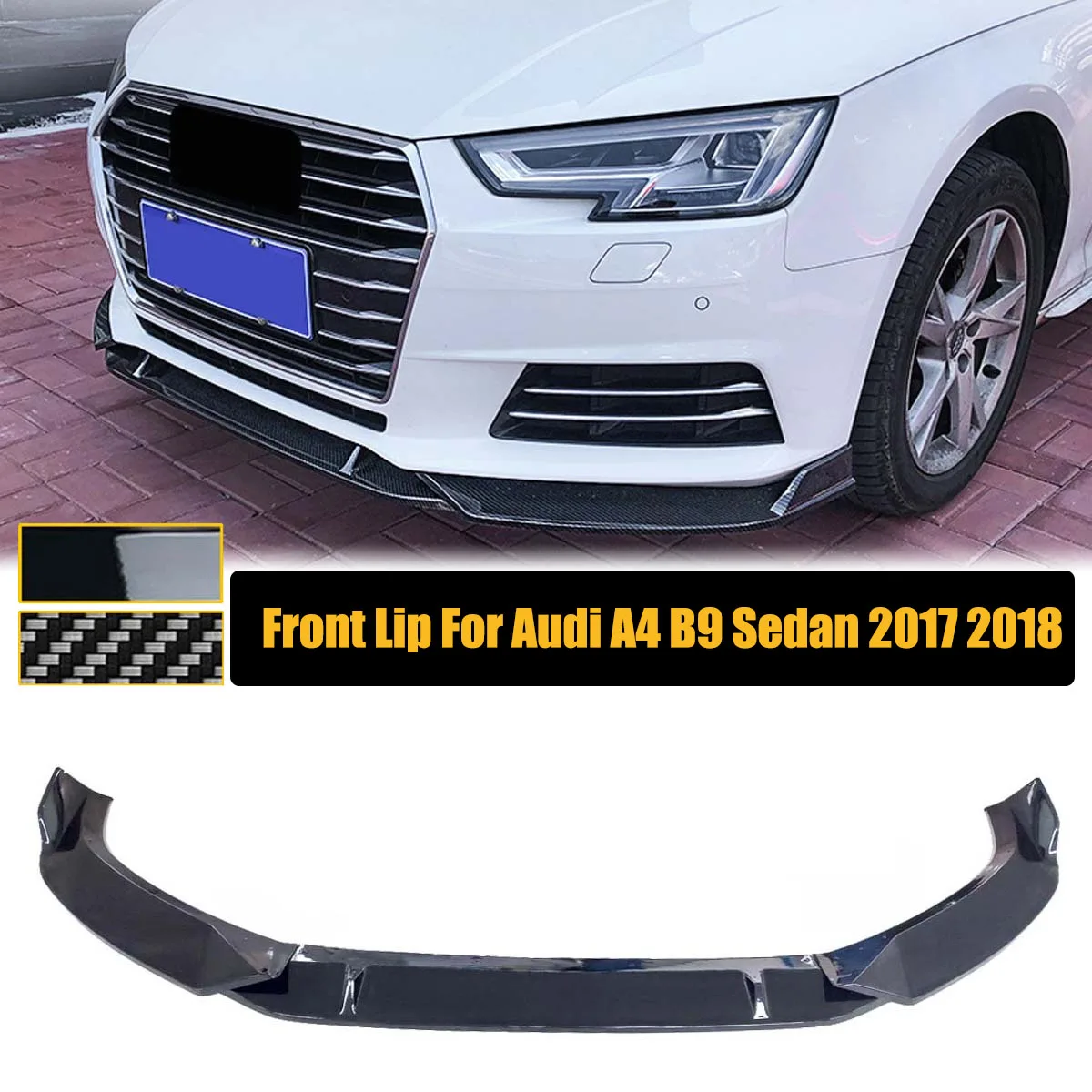 Front Bumper Lip Spoiler For Audi A4 B9 Sedan 2017 2018 Side Splitter Diffuser Guard Body Kit Deflector Cover Car Accessories
Front Bumper Lip Spoiler For Audi A4 B9 Sedan 2017 2018 Side Splitter Diffuser Guard Body Kit Deflector Cover Car Accessories