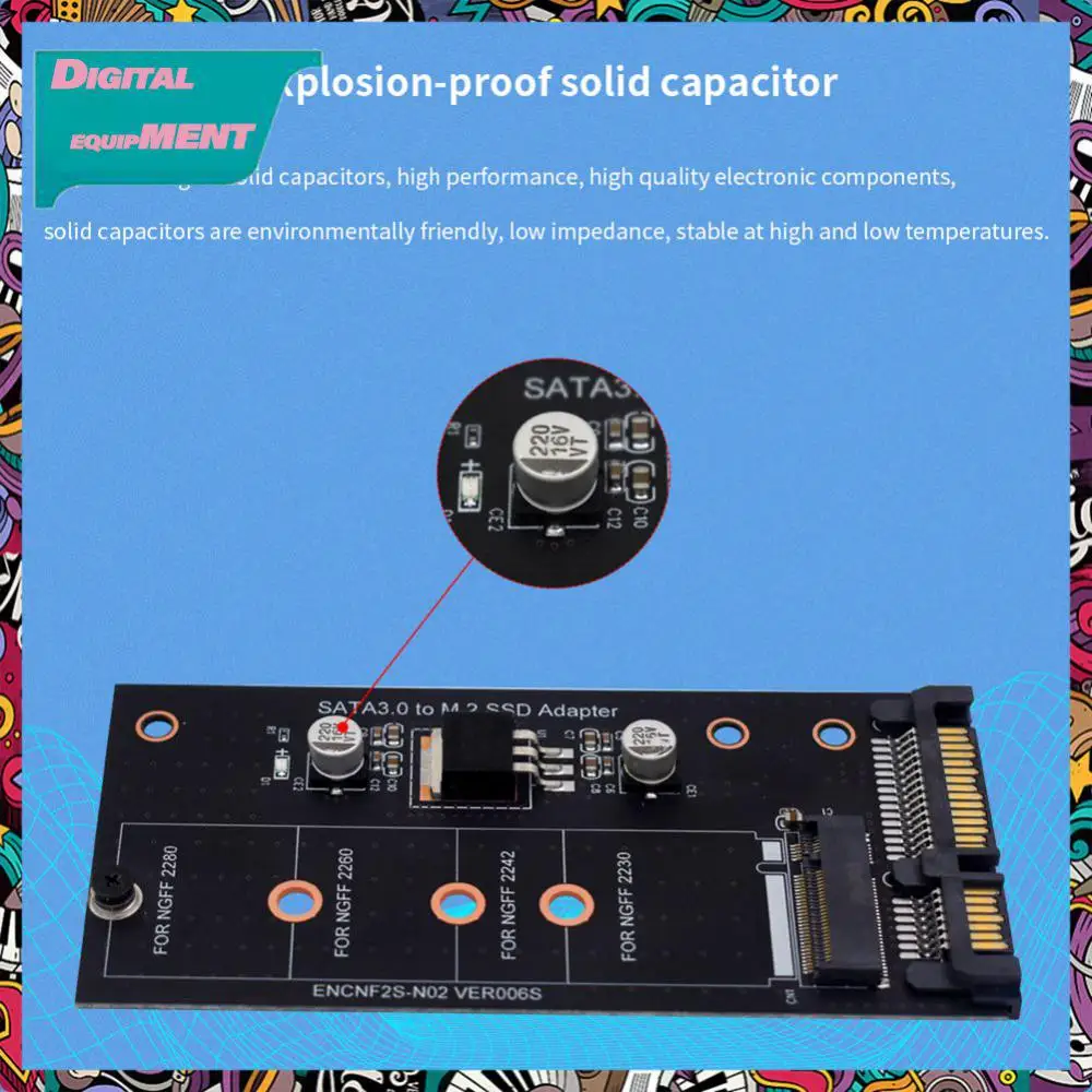 Sata3.0 To M.2 Ssd Adapter Board B- Key Interface Riser Card High Quality Or Sdd Type Hard Disk Adapter Board Single Port
Sata3.0 To M.2 Ssd Adapter Board B- Key Interface Riser Card High Quality Or Sdd Type Hard Disk Adapter Board Single Port