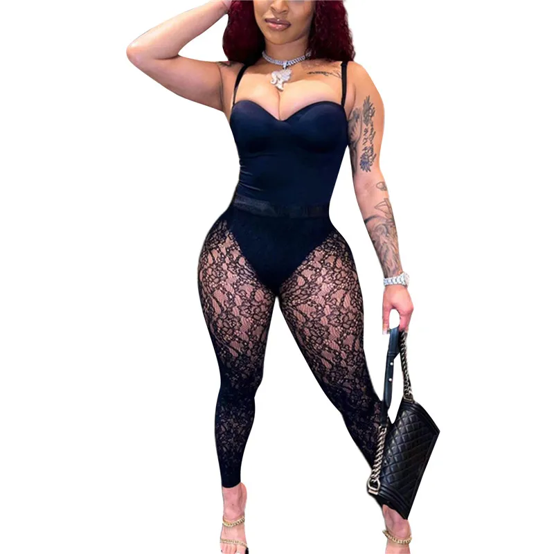 Women 2 Piece Pant Sets Clubwear Outfits Sweetheart Neckline Romper and Sheer Lace Leggings Long Pants Fitness Matching Sets
Women 2 Piece Pant Sets Clubwear Outfits Sweetheart Neckline Romper and Sheer Lace Leggings Long Pants Fitness Matching Sets