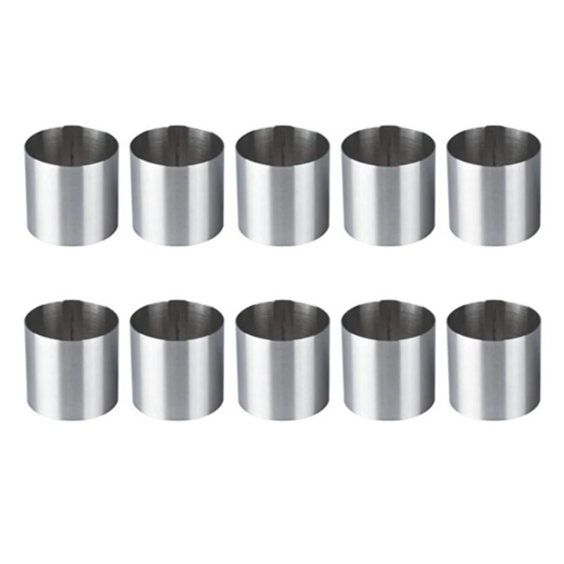 10 Pieces Stainless Steel Mousse Rings Round Biscuit Cutter Cake Mold Kitchen Baking Pastry Tool for Tart Fondant Etc
10 Pieces Stainless Steel Mousse Rings Round Biscuit Cutter Cake Mold Kitchen Baking Pastry Tool for Tart Fondant Etc