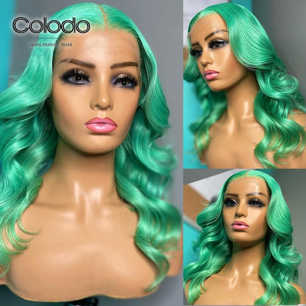 COLODO Green Color 13x4 Transparent Lace Front Wigs Brazilian Remy Body Wave Human Hair Wigs for Black Women PrePlucked Hairline
COLODO Green Color 13x4 Transparent Lace Front Wigs Brazilian Remy Body Wave Human Hair Wigs for Black Women PrePlucked Hairline