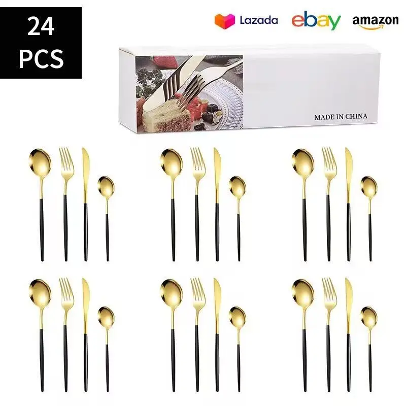 Ultimate 24-Piece Set of Titanium Plated Stainless Steel Cutlery for Effortless Baking and Cooking
Ultimate 24-Piece Set of Titanium Plated Stainless Steel Cutlery for Effortless Baking and Cooking