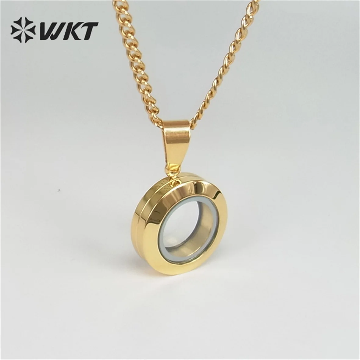 WT-REN031 WKT Exquisite simple Glass Photo Box Round Photo Frame Stainless Steel Pendant Transparent Photo Box Pendant
WT-REN031 WKT Exquisite simple Glass Photo Box Round Photo Frame Stainless Steel Pendant Transparent Photo Box Pendant