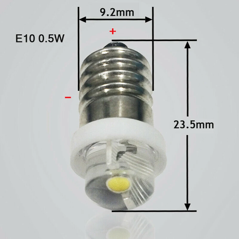 3/4.5/6V 0.5W Flashlight Bulb 6000K White LED E10 Socket Replacement Bulb For Flashlight Lantern Torch Led Bulbs
3/4.5/6V 0.5W Flashlight Bulb 6000K White LED E10 Socket Replacement Bulb For Flashlight Lantern Torch Led Bulbs