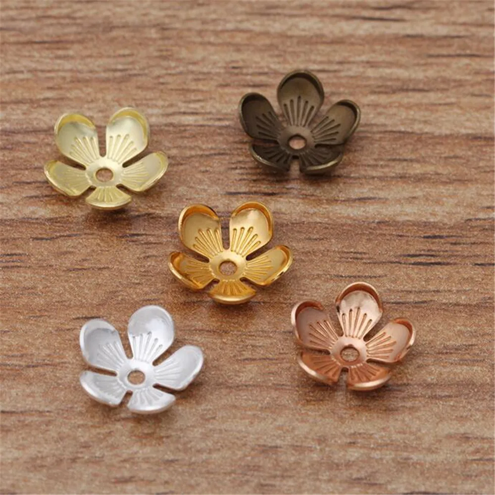 Thicken 100pcs/lot 10mm Brass Flower Bead Caps for DIY Jewelry Making Bracelet Earrings Handmade Material Accessories Parts
Thicken 100pcs/lot 10mm Brass Flower Bead Caps for DIY Jewelry Making Bracelet Earrings Handmade Material Accessories Parts