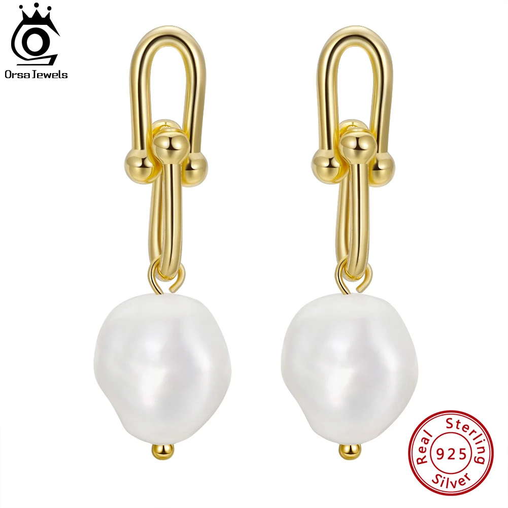 ORSA JEWELS Vintage 925 Sterling Silver Dangle Earrings with Handpicked Natural Baroque Pearl for Women Ear Drop Jewelry GPE54 
ORSA JEWELS Vintage 925 Sterling Silver Dangle Earrings with Handpicked Natural Baroque Pearl for Women Ear Drop Jewelry GPE54