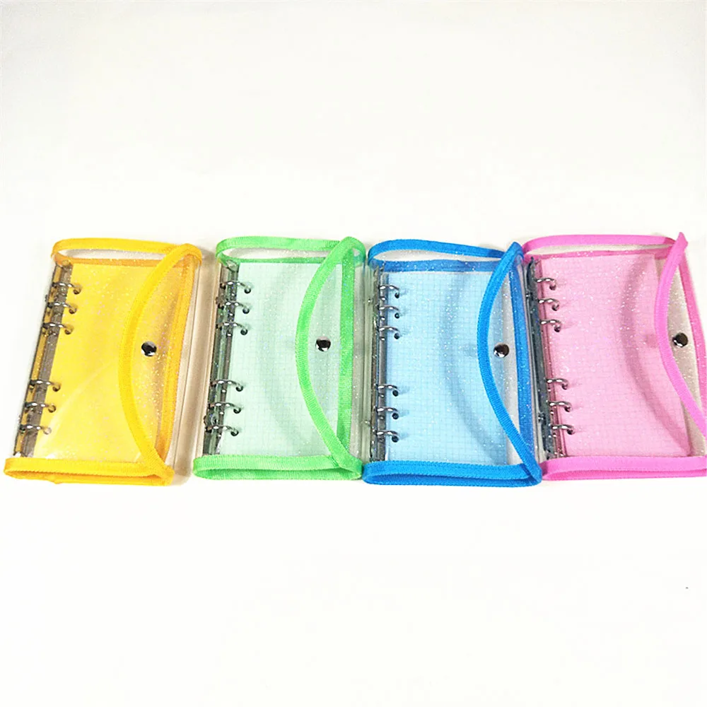 A6 PVC Loose-leaf Notebook Cover Glitter Sequins 6 Rings Binder Agenda Planner Notebook Shell School Stationery Office Supplies
A6 PVC Loose-leaf Notebook Cover Glitter Sequins 6 Rings Binder Agenda Planner Notebook Shell School Stationery Office Supplies