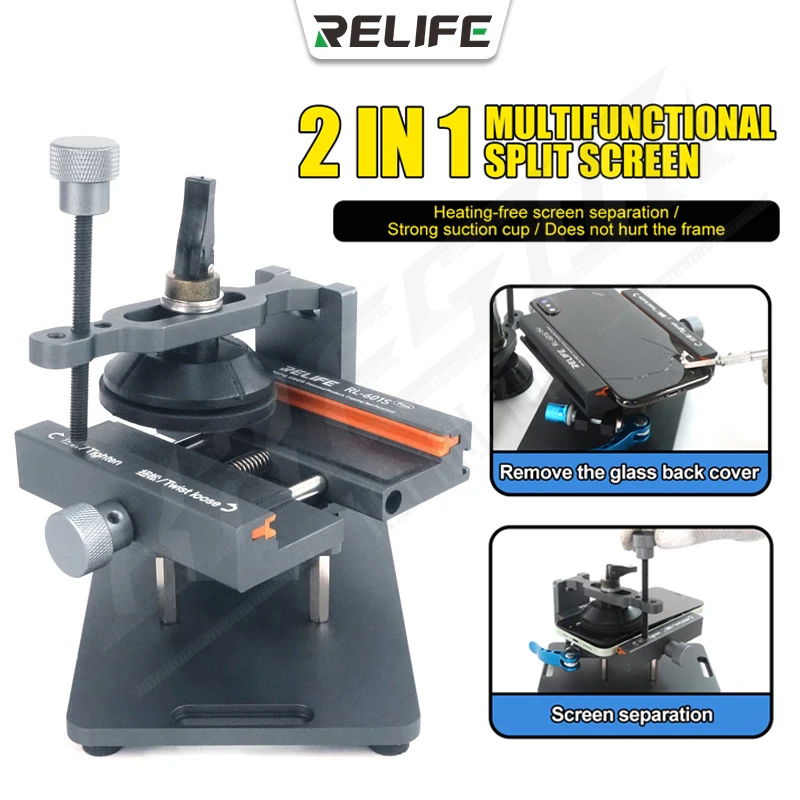 Relife RL-601S Plus 360°Rotating Universal Fixture to Efficiently Remove Back Cover Glass Retention Cell Phones Back Cover Glass
Relife RL-601S Plus 360°Rotating Universal Fixture to Efficiently Remove Back Cover Glass Retention Cell Phones Back Cover Glass