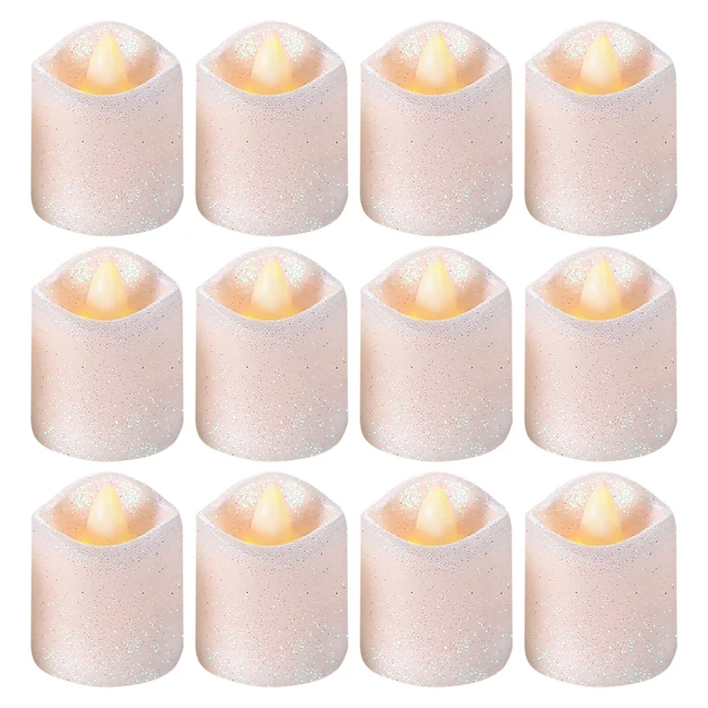 12 Pieces Valentine's Day Romantic Flameless Candles Tea Lights Candles Glitter Votive Candles LED Candles
12 Pieces Valentine's Day Romantic Flameless Candles Tea Lights Candles Glitter Votive Candles LED Candles