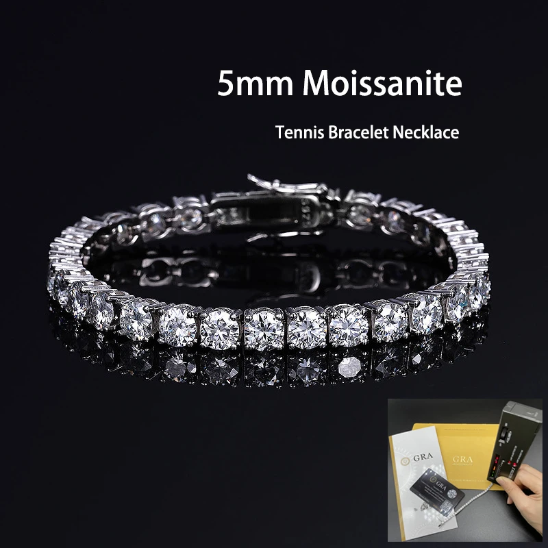 Silver 925 Bracelet 5mm 100% Moissanite Stone Luxury Super Shining Diamond Bracelets For Women Wedding Party Fine Jewelry
Silver 925 Bracelet 5mm 100% Moissanite Stone Luxury Super Shining Diamond Bracelets For Women Wedding Party Fine Jewelry