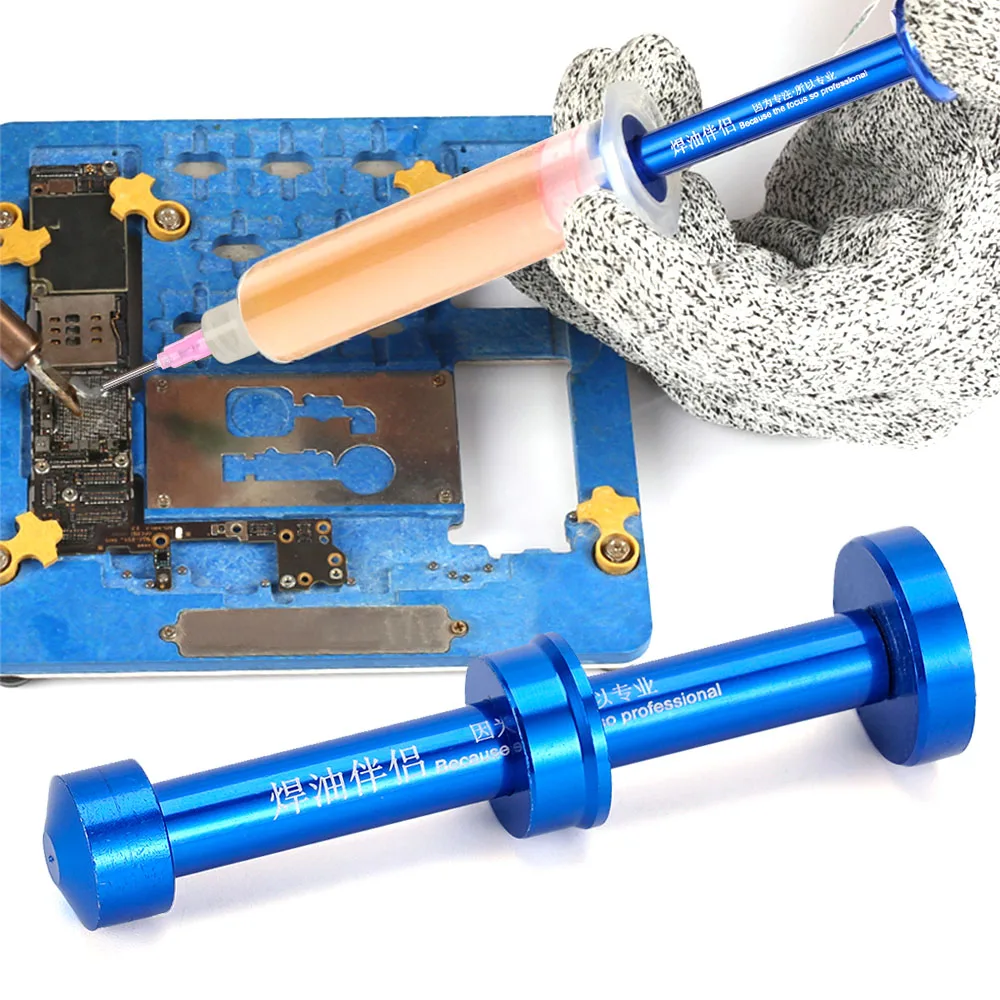 Solder Booster Aluminum alloy Booster Paste Flux Welding Soldering Oil Pusher Manual Syringe Plunger Dispenser Repair
Solder Booster Aluminum alloy Booster Paste Flux Welding Soldering Oil Pusher Manual Syringe Plunger Dispenser Repair