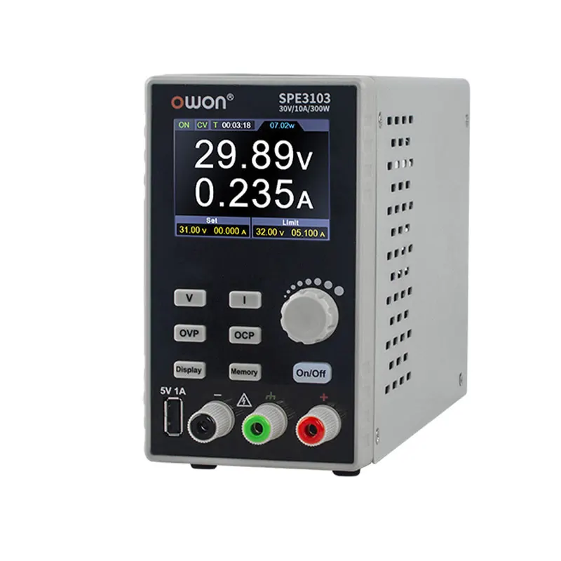 SPE6103 60V 10A 300W DC Power Supply for OWON SPE Series Single Channel DC Power Supply with 2.8inch TFT LCD Display
SPE6103 60V 10A 300W DC Power Supply for OWON SPE Series Single Channel DC Power Supply with 2.8inch TFT LCD Display
