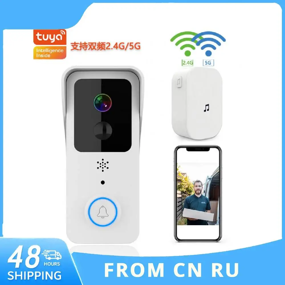 T32 Tuya 1080P Video Intercom Doorbell 2.4G 5GWIFI Two-Way Audio IR Night Alarm Security Vision Visual Doorbell
T32 Tuya 1080P Video Intercom Doorbell 2.4G 5GWIFI Two-Way Audio IR Night Alarm Security Vision Visual Doorbell