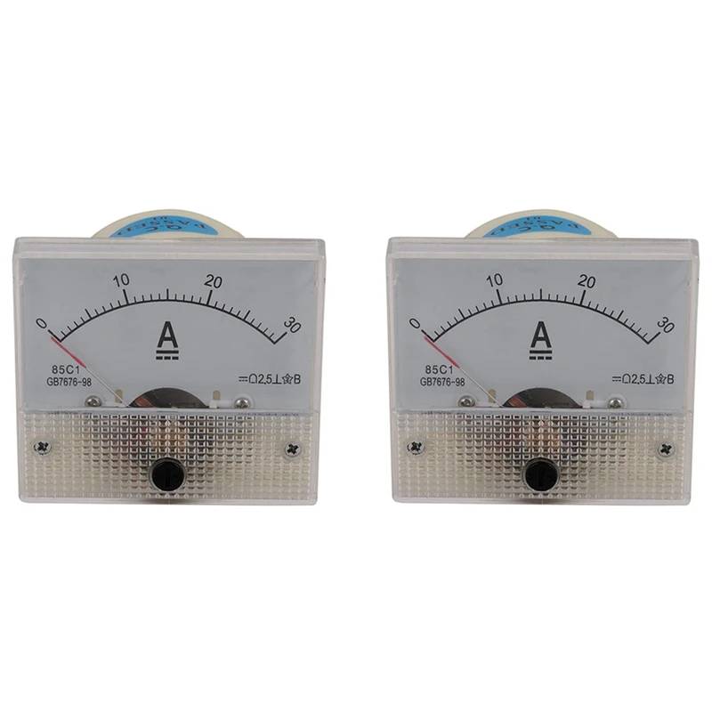 2X 85C1-A Dc Analog Ampere Meter Panel Meter Gauge 30A Amp Gauge Current Mechanical Ammeters
2X 85C1-A Dc Analog Ampere Meter Panel Meter Gauge 30A Amp Gauge Current Mechanical Ammeters