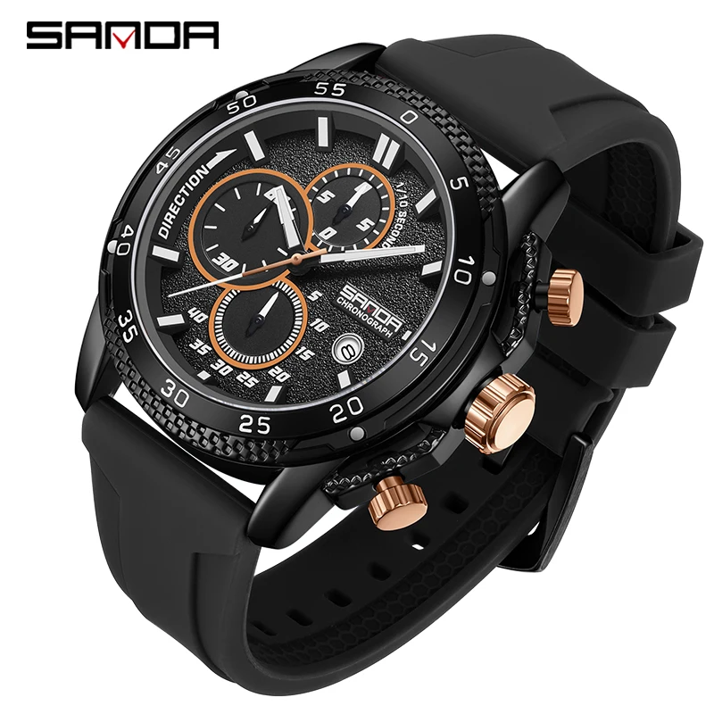 

SANDA спортивные водонепроницаемые часы для мужчин модные кварцевые наручные часы с секундомером и датой роскошный бизнес оригинальный дизайн мужские часы Relogio