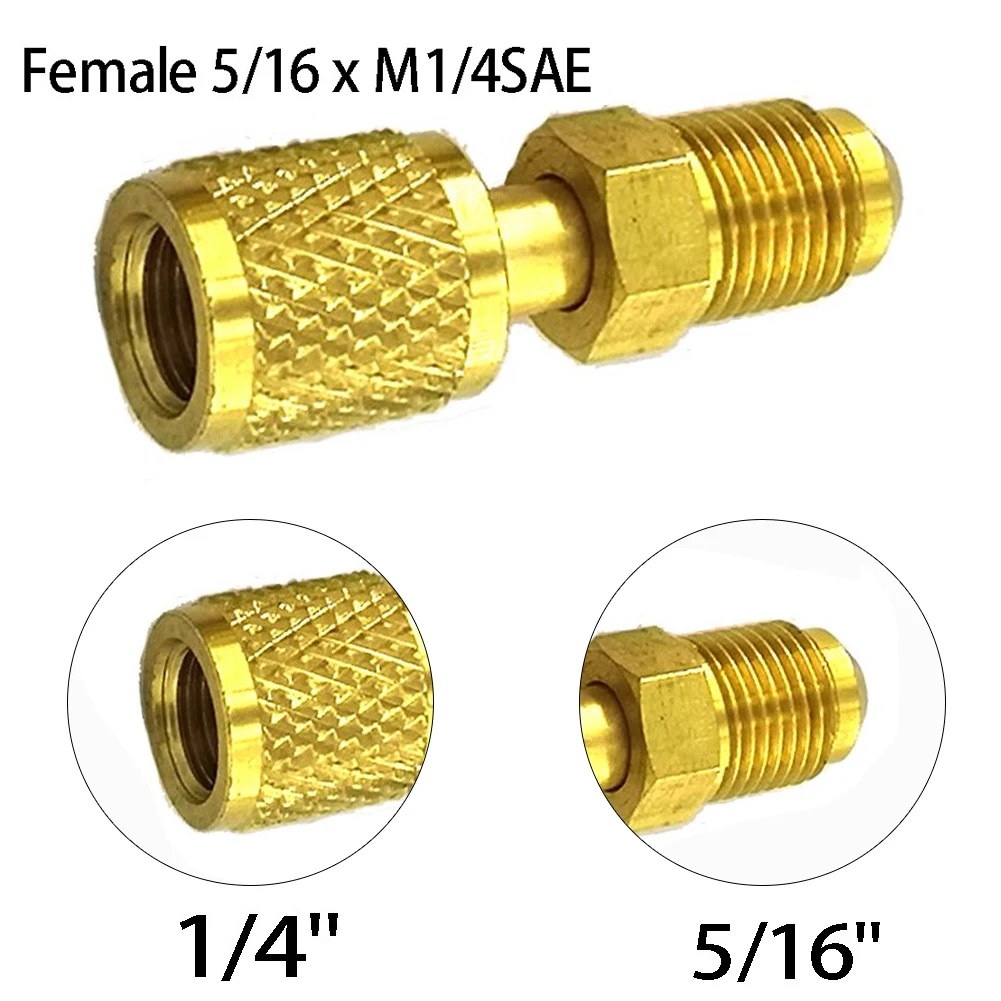 Durable Adapter Female 5/16 X M1/4SAE 1PCS Brass Easy To Install For Air Conditioning Systems For R410 R32 R22
Durable Adapter Female 5/16 X M1/4SAE 1PCS Brass Easy To Install For Air Conditioning Systems For R410 R32 R22