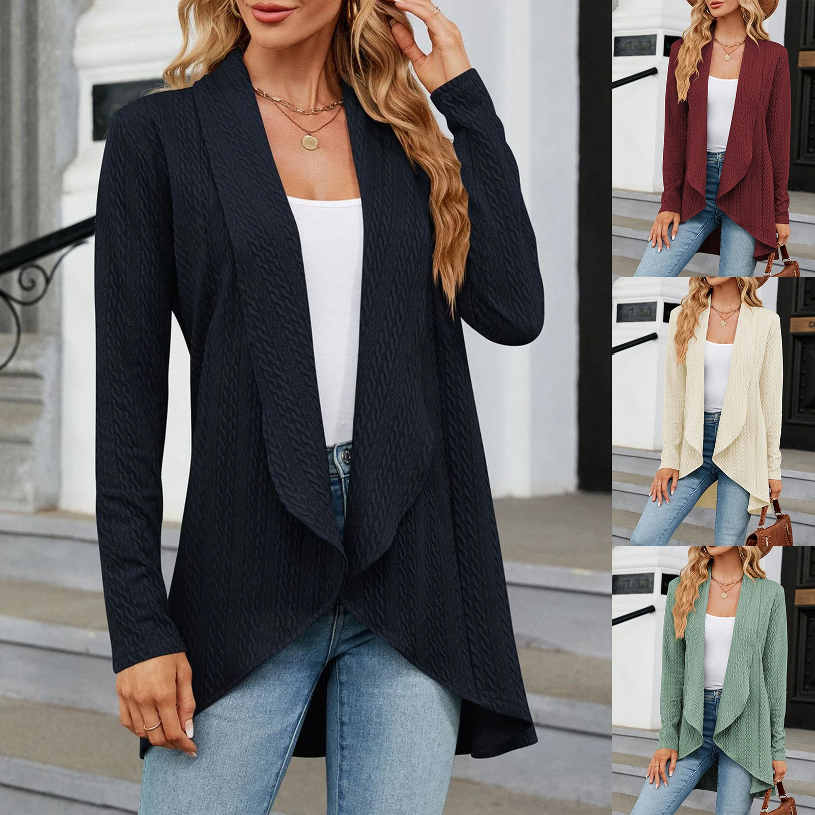 Cardigan Knitted Sweater Women Clothes Autumn Winter New Long Sleeves Jacket Mid-Length Vintage Loose Knitwear Female Suit 2023
Cardigan Knitted Sweater Women Clothes Autumn Winter New Long Sleeves Jacket Mid-Length Vintage Loose Knitwear Female Suit 2023