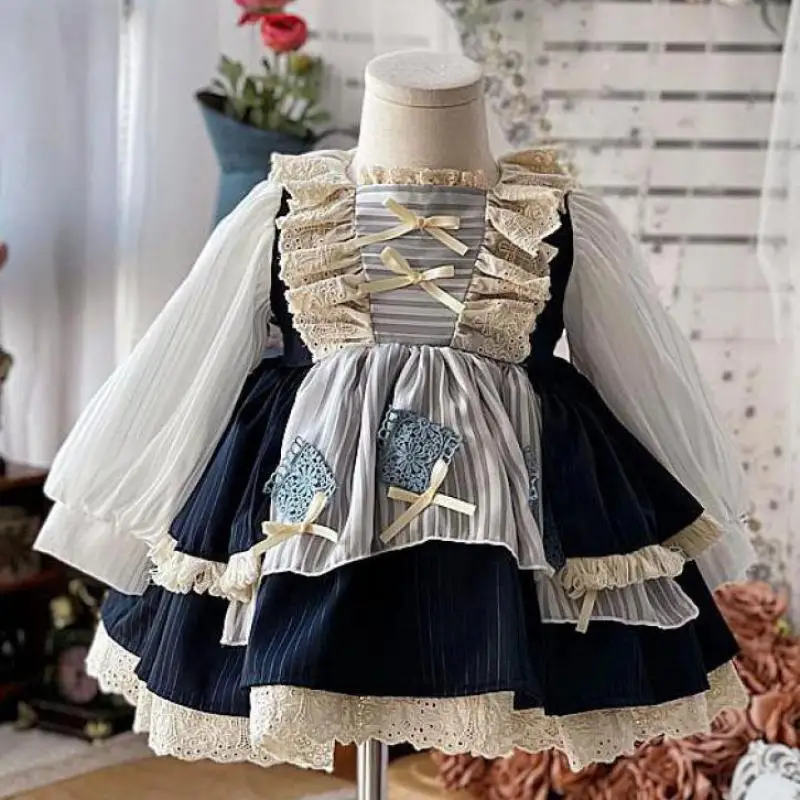 Spanish Style Lolita Princess Dress For Girls Spring Autumn Kids Puff Sleeve Lace Hem Ball Gowns Custom Baby Name Birthday Gift
Spanish Style Lolita Princess Dress For Girls Spring Autumn Kids Puff Sleeve Lace Hem Ball Gowns Custom Baby Name Birthday Gift
