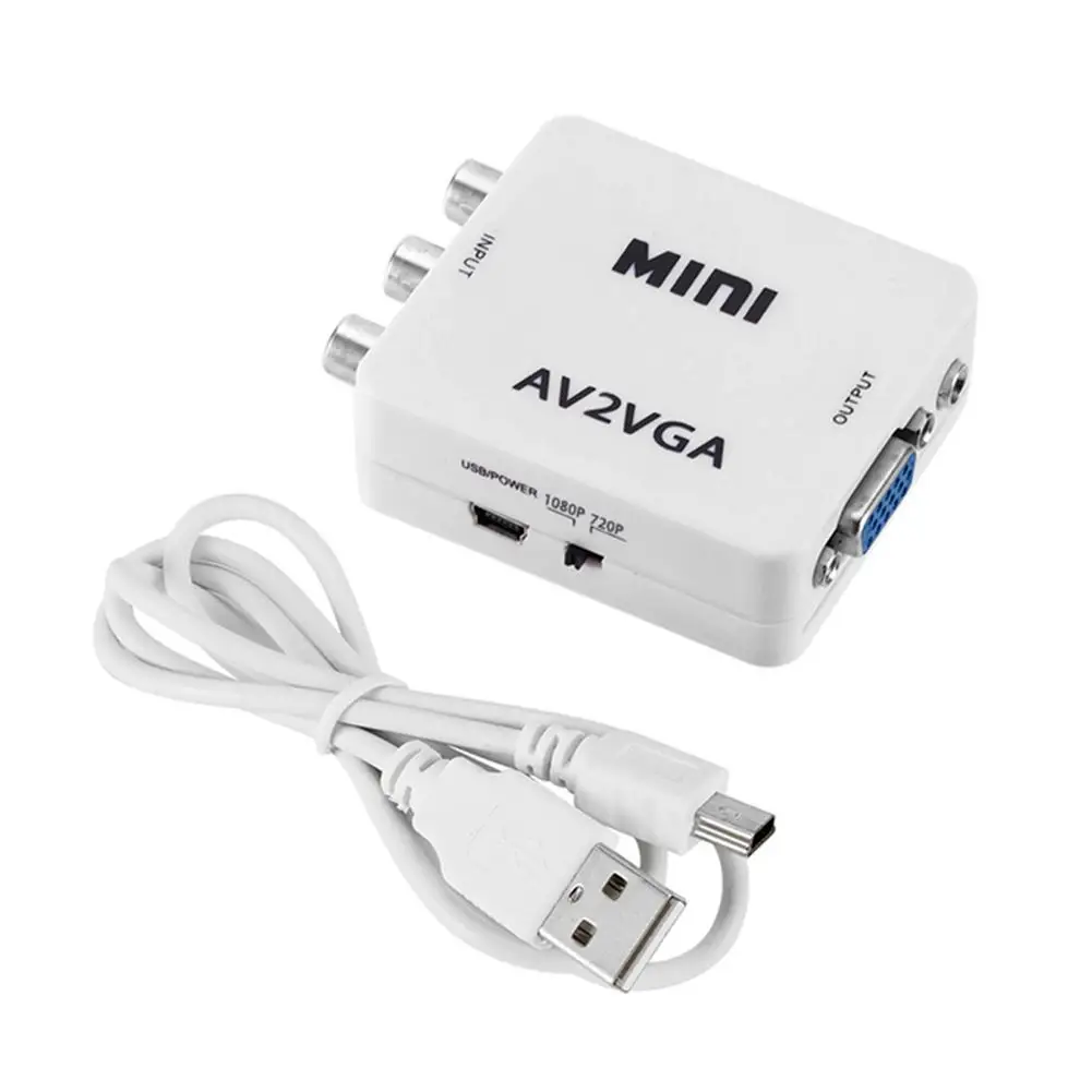 1080P Mini Video Convertor RCA AV to VGA Video Converter Conversor with 3.5mm Audio AV2VGA / CVBS + Audio to PC HDTV Converter
1080P Mini Video Convertor RCA AV to VGA Video Converter Conversor with 3.5mm Audio AV2VGA / CVBS + Audio to PC HDTV Converter