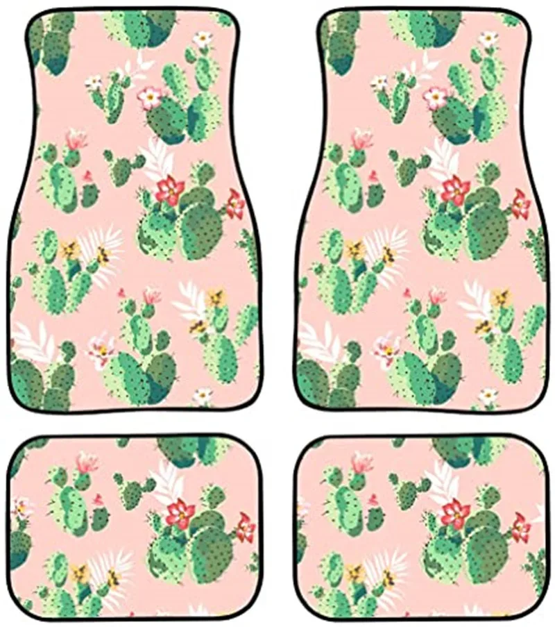 Pink Bottom Cactus Print European and American Waterproof Rubber Material Car Mat 4PCS
Pink Bottom Cactus Print European and American Waterproof Rubber Material Car Mat 4PCS