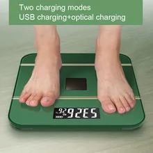Digital Scale Body Weight USB+Optical Charging Bluetooth Smart Wireless BMI Fat Analyzer Bathroom Girls Dormitory Portable NEW