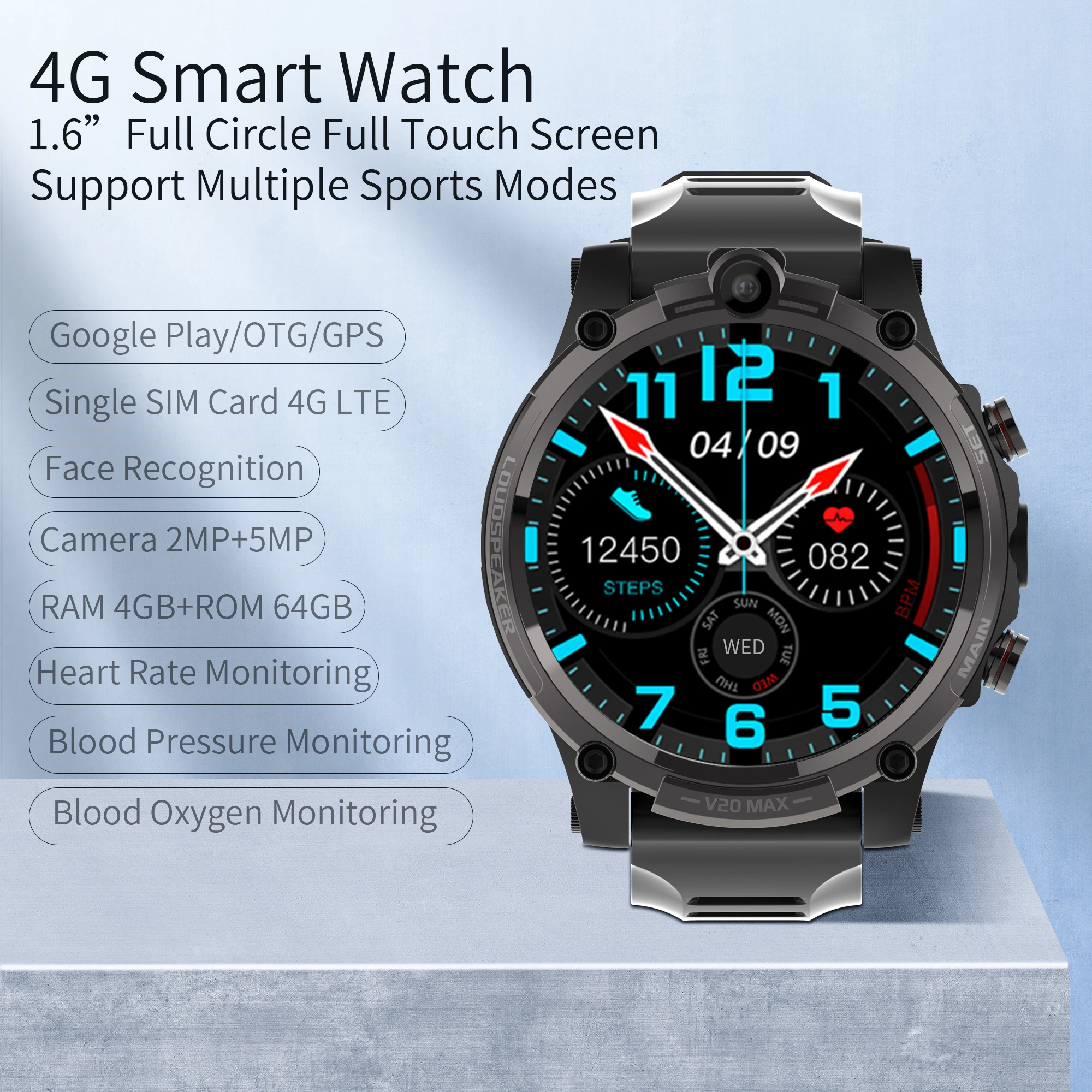 Оригинальные Смарт-часы KO4G 4G + 64 ГБ Android 8,1 Двойная Камера 1,6 "Полный сенсорный экран LTE Смарт-часы с поддержкой Google Play GPS
Оригинальные Смарт-часы KO4G 4G + 64 ГБ Android 8,1 Двойная Камера 1,6 "Полный сенсорный экран LTE Смарт-часы с поддержкой Google Play GPS