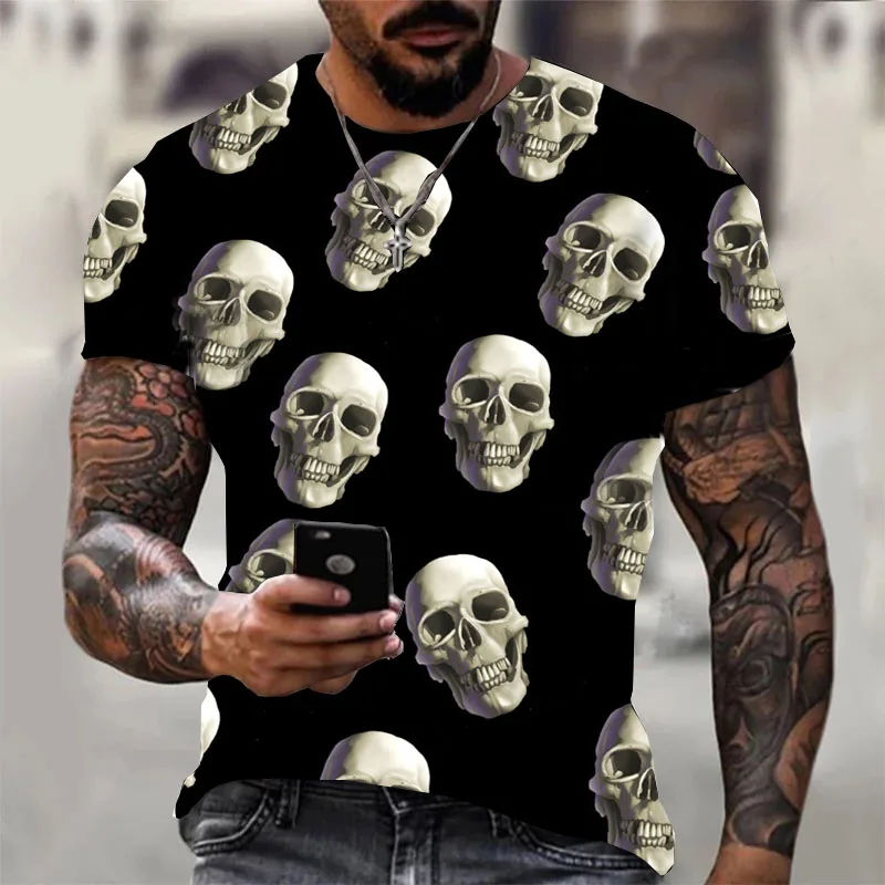 2022 3D Print Men's T-Shirt Horror Section Skull Pattern Handsome Fashion Comfortable Clothes Tee Summer Plus Size Sports Top
2022 3D Print Men's T-Shirt Horror Section Skull Pattern Handsome Fashion Comfortable Clothes Tee Summer Plus Size Sports Top