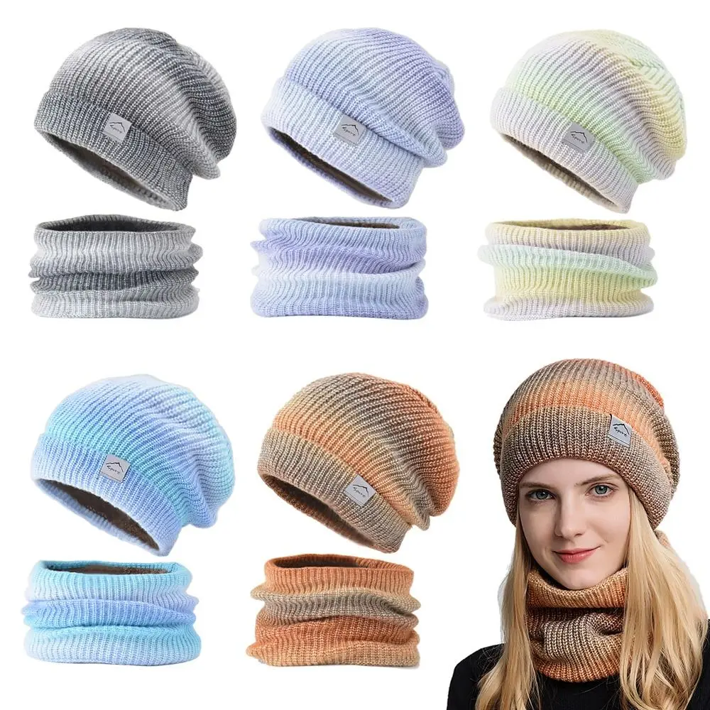 Thickened Outdoor Ear Protection Gradient Knitted Beanies Caps Winter Hat Cap Scarf Two-piece Set Wool Hat
Thickened Outdoor Ear Protection Gradient Knitted Beanies Caps Winter Hat Cap Scarf Two-piece Set Wool Hat