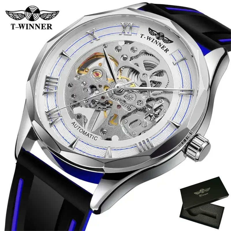 Winner 357 Men's Mechanical Watch 3Bar Waterproof Silicone Strap Casual Wristatches Man Clock New Hand Wind Nice Gift
Winner 357 Men's Mechanical Watch 3Bar Waterproof Silicone Strap Casual Wristatches Man Clock New Hand Wind Nice Gift