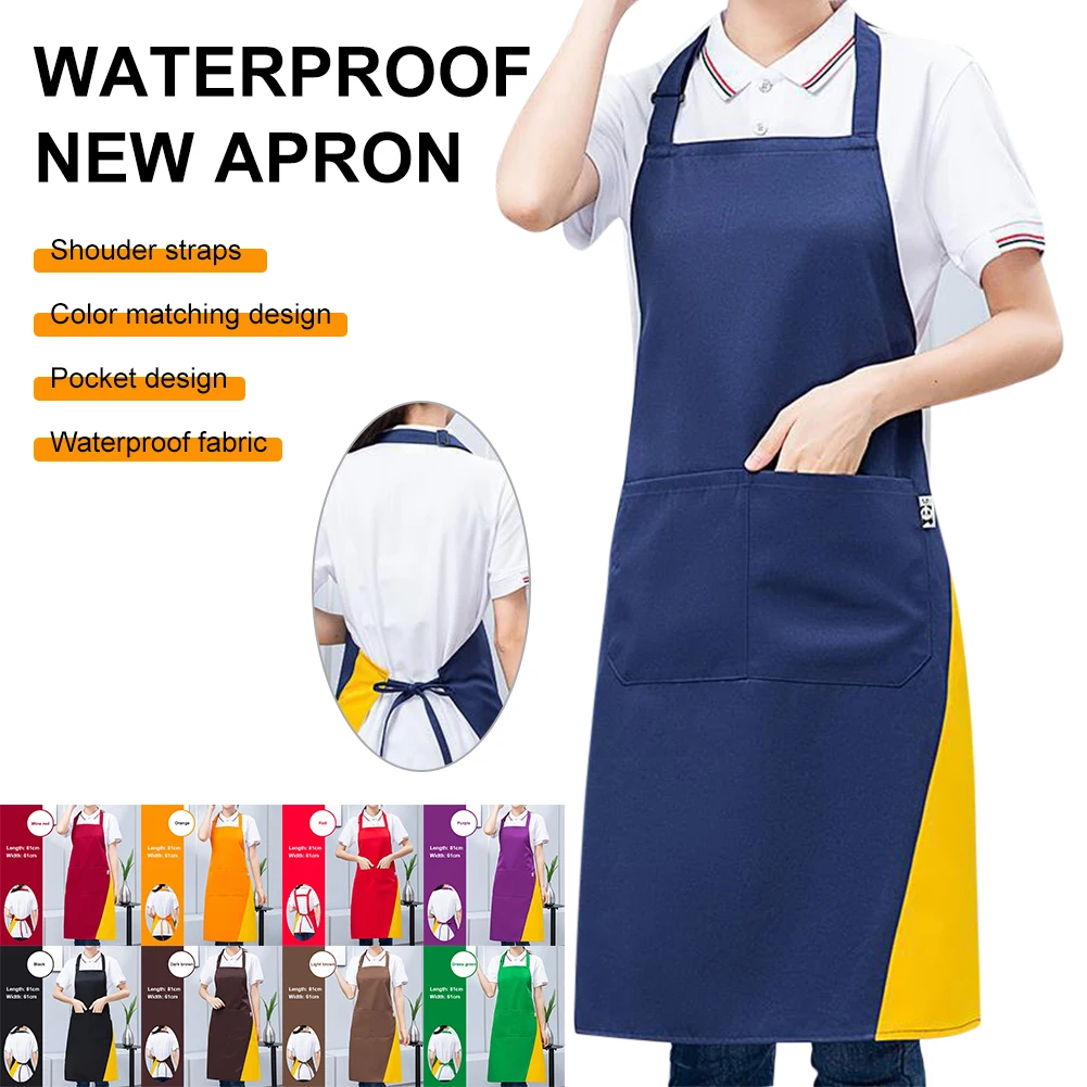 Kitchen Apron Men Women Chef Cooking Aprons Waterproof Adjustable Apron With Large Front Pockets For Home Restaurant Bar Shop
Kitchen Apron Men Women Chef Cooking Aprons Waterproof Adjustable Apron With Large Front Pockets For Home Restaurant Bar Shop