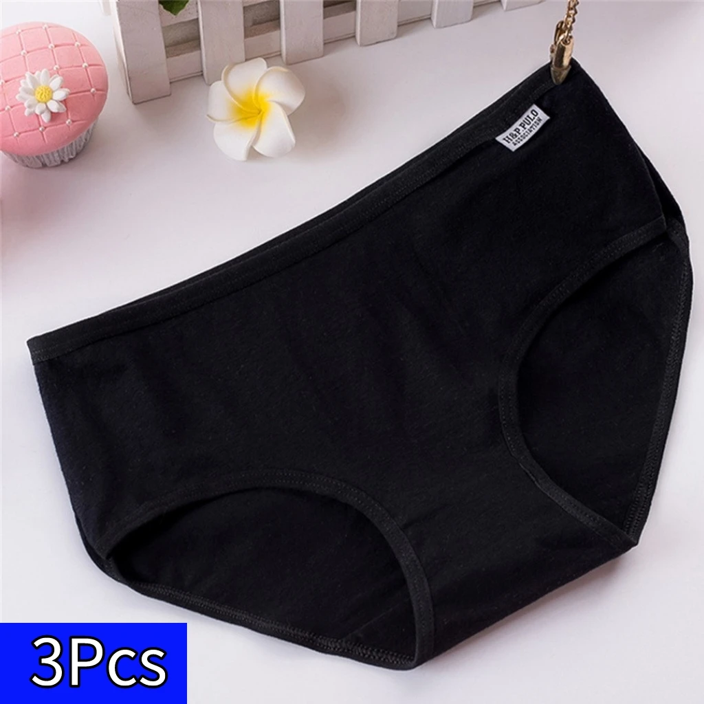 3pcs Women Black Cotton Panties L XL XXL Large Size Female Underwear Solid Low Rise Seamless Sexy Lingerie трусы женские 2023
3pcs Women Black Cotton Panties L XL XXL Large Size Female Underwear Solid Low Rise Seamless Sexy Lingerie трусы женские 2023