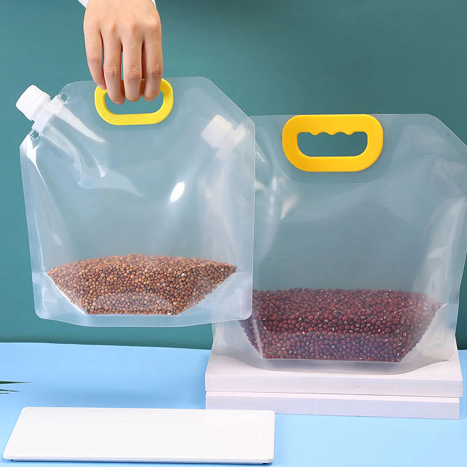 Kitchen Storage Sealed Bag Transparent Whole Grains Packaging Bag Grain Food Moisture-Proof Insect-proof Portable Storage Bag
Kitchen Storage Sealed Bag Transparent Whole Grains Packaging Bag Grain Food Moisture-Proof Insect-proof Portable Storage Bag