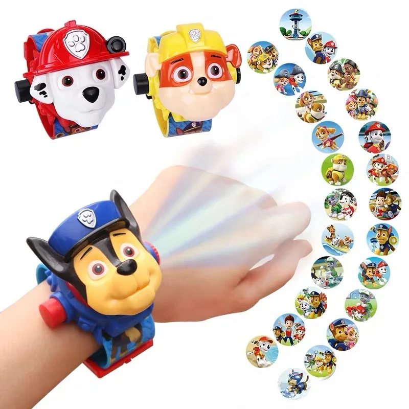 

Projection Digital Watch Paw Patrol Cartoon Skye Figure Patrulla Canina Children Time Develop Intelligence Learn Toy Kid Gift