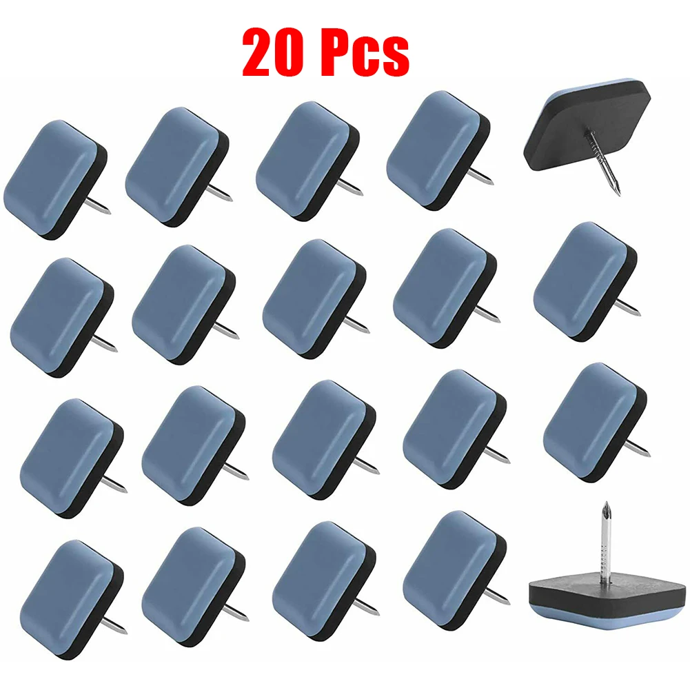20pc Chair Gliders Sliders Square PTFE Easy Moving Pad With Nail Feet Chair Sofa Table Desk Leg Furniture Protector Noise Killer
20pc Chair Gliders Sliders Square PTFE Easy Moving Pad With Nail Feet Chair Sofa Table Desk Leg Furniture Protector Noise Killer