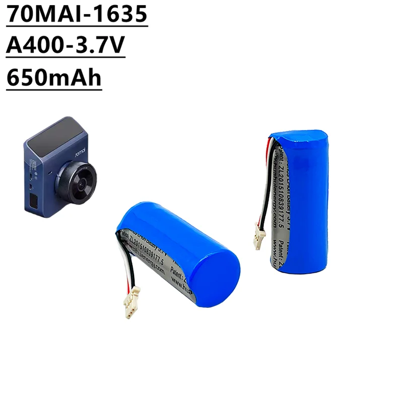 1635 Li - ion batterie 3.7v 650mah pour 70m dashcam a400 modèle identique à la batterie d'origine
1635 Li - ion batterie 3.7v 650mah pour 70m dashcam a400 modèle identique à la batterie d'origine