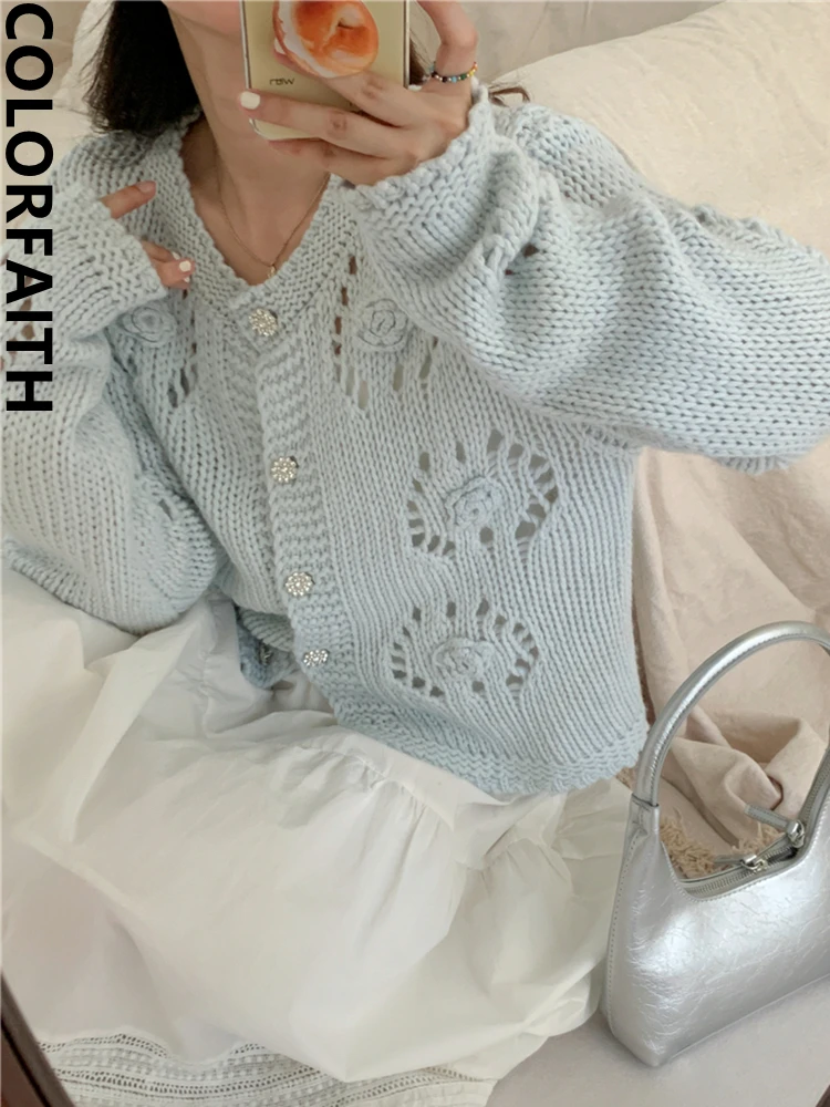 Colorfaith SWC5445JX New 2023 Cutout Pink Floral Korean Fashion Buttons Knitting Cardigans Women Autumn Winter Elegant Lady Tops
Colorfaith SWC5445JX New 2023 Cutout Pink Floral Korean Fashion Buttons Knitting Cardigans Women Autumn Winter Elegant Lady Tops