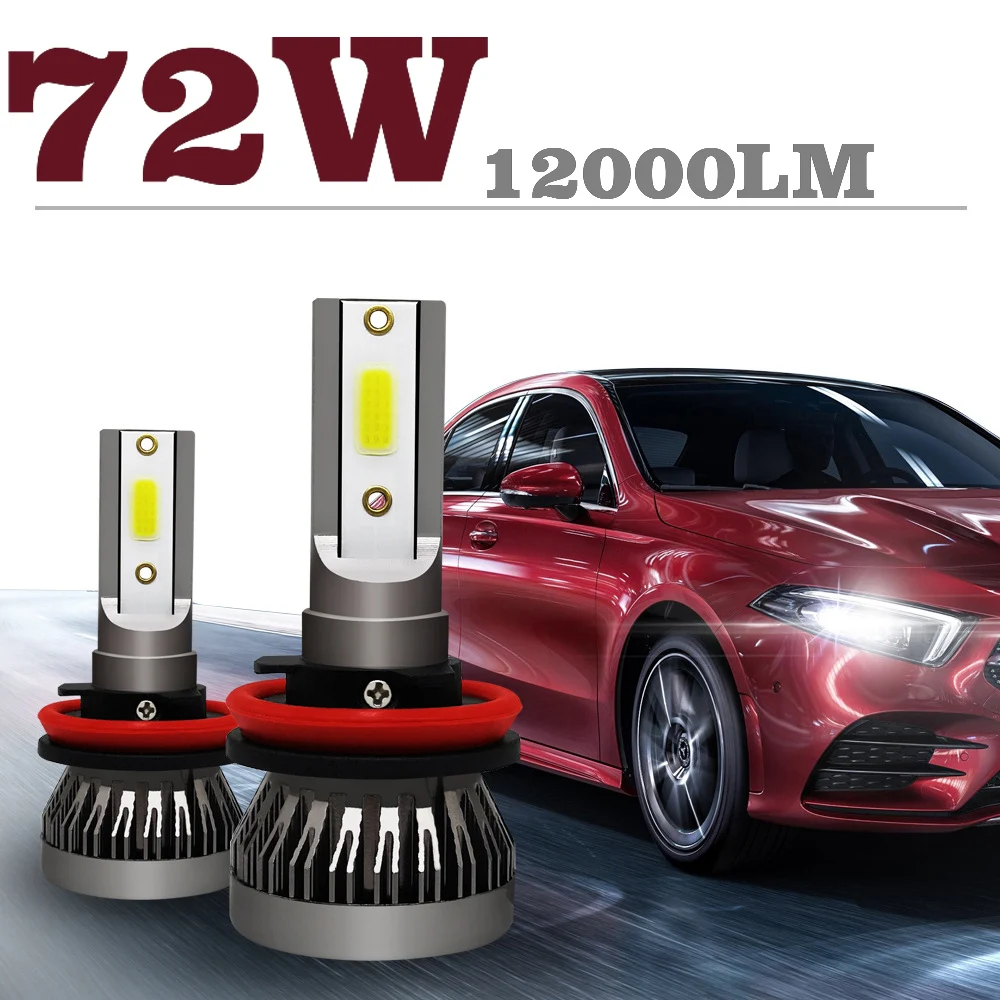 car LED headlights H7 H4 bulb H1 H8 H3 H9 LED headlights 72W 12V 24V Automotive lighting high and low lights 6500K 12000LM 
car LED headlights H7 H4 bulb H1 H8 H3 H9 LED headlights 72W 12V 24V Automotive lighting high and low lights 6500K 12000LM